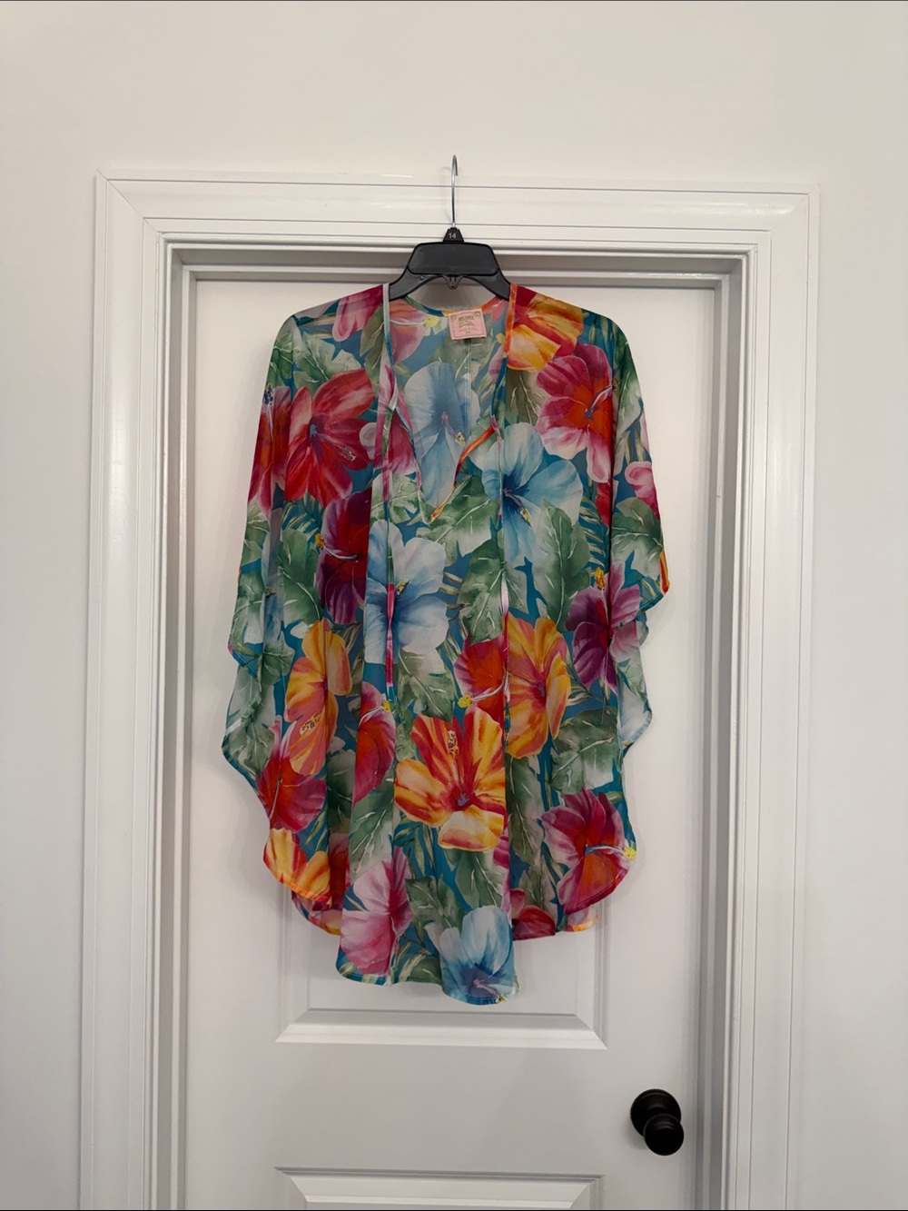 Show Me Your Mumu Barbie Tropical Floral Sheer Kimono Cover-Up - Multicolor
